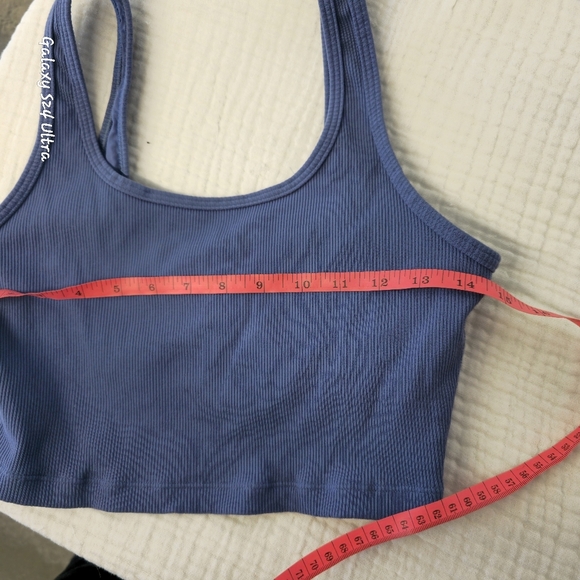 Offline by Aerie Blue Ribbed Bralette - Large - Comfy Chic - Picture 2 of 7